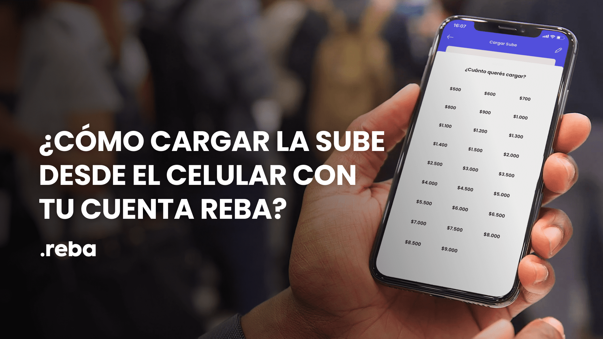 Cargá la SUBE con Reba